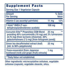 Life Extension cápsulas vegetarianas 7‑Keto DHEA vista cercana para pureza