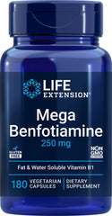 Life Extension frasco delantero mostrando 180 cápsulas y dosificación clara