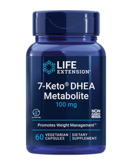 Life Extension envase frontal de 7‑Keto DHEA mostrando diseño y cantidad