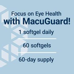 Life Extension botella abierta MacuGuard con softgels listos para tomar