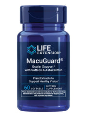Life Extension frasco MacuGuard frente mostrando envase y beneficio visual