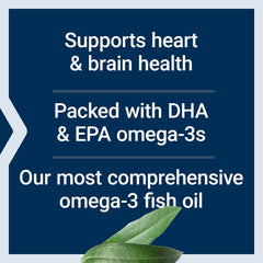 Life Extension aceites de krill y pescado ilustrando fuentes de omega-3