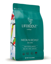 Lifeboost paquete frontal mostrando diseño y beneficio de baja acidez