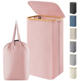 Lifewit vista frontal del cesto rosa que maximiza almacenamiento