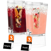 Lifewit dispensador frontal pack mostrando capacidad y diseño transparente para servir bebidas