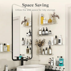 Estante Lifewit instalado en baño manteniendo productos ordenados y accesibles