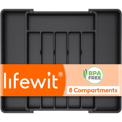 Lifewit bandeja frontal mostrando organización y ahorro de espacio