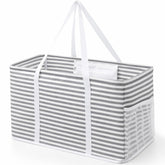 Lifewit vista frontal de la tote gris con gran capacidad y acceso fácil
