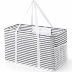Lifewit vista frontal de la tote gris con gran capacidad y acceso fácil