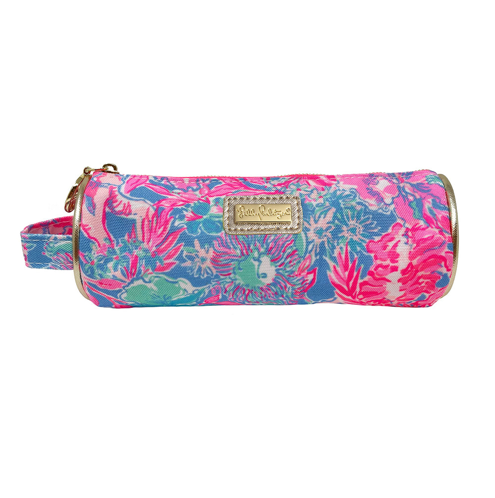 Lilly Pulitzer estuche frontal en lona Viva La Lilly, colorido y organizado
