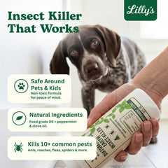 Lilly's Naturals etiqueta con ingredientes y grado alimenticio claro