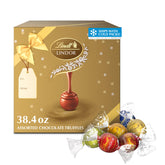 Lindt LINDOR caja frontal lista para regalar con mezcla de sabores
