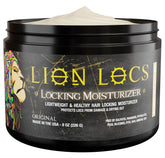 Lion Locs envase frontal mostrando tamaño y diseño, control sin residuos