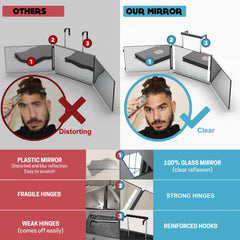 LIPFISBARBERSHOP.COM primer plano del vidrio sin distorsión para detalles exactos