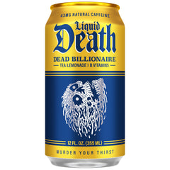 Liquid Death detalle de la textura de la lata que destaca calidad y reciclabilidad