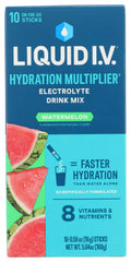 Liquid I.V. frente del empaque Watermelon mostrando cantidad y sabor