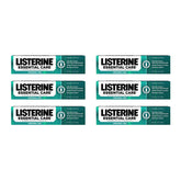 Listerine vista frontal del tubo mostrando etiqueta y beneficios