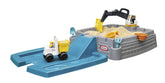 Little Tikes vista frontal del arenero con diseño de construcción, fomenta juego creativo