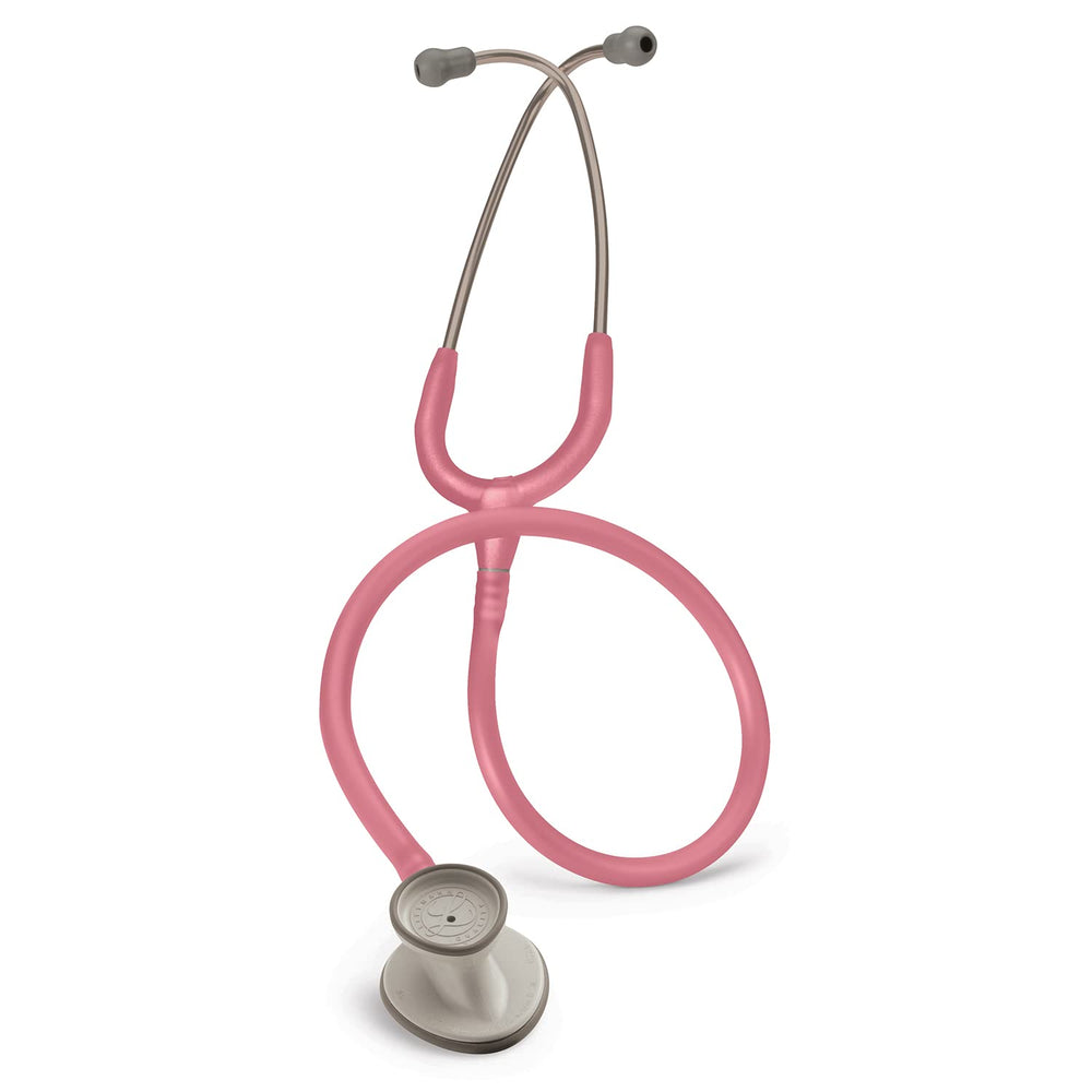 Littmann tubo Pearl Pink y pecho frontal mostrando diseño ligero y profesional