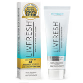 LIVFRESH envase frontal mostrando gel y menta, limpieza profunda