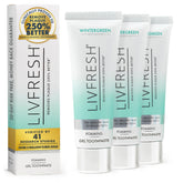 LIVFRESH frontal del paquete 3 unidades mostrando presentación y sabor wintergreen para ahorro