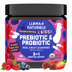 Llama Naturals frasco frontal mostrando la etiqueta clara y beneficios