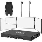 LMZNXCZ vista frontal del espejo tríptico mostrando visión 360 para cortes