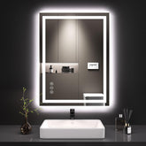 LOAAO espejo LED frontal con doble iluminación, mejor visibilidad