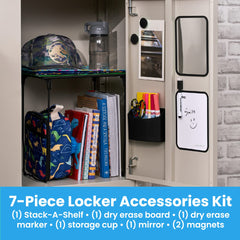 LockerMate espejo claro montado con ayuda para retoques rápidos