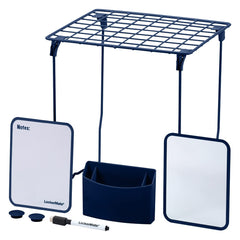LockerMate vista frontal del kit mostrando todas las piezas y ventaja de organización