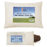 LOFE almohada frontal con funda orgánica mostrando calidad y comodidad