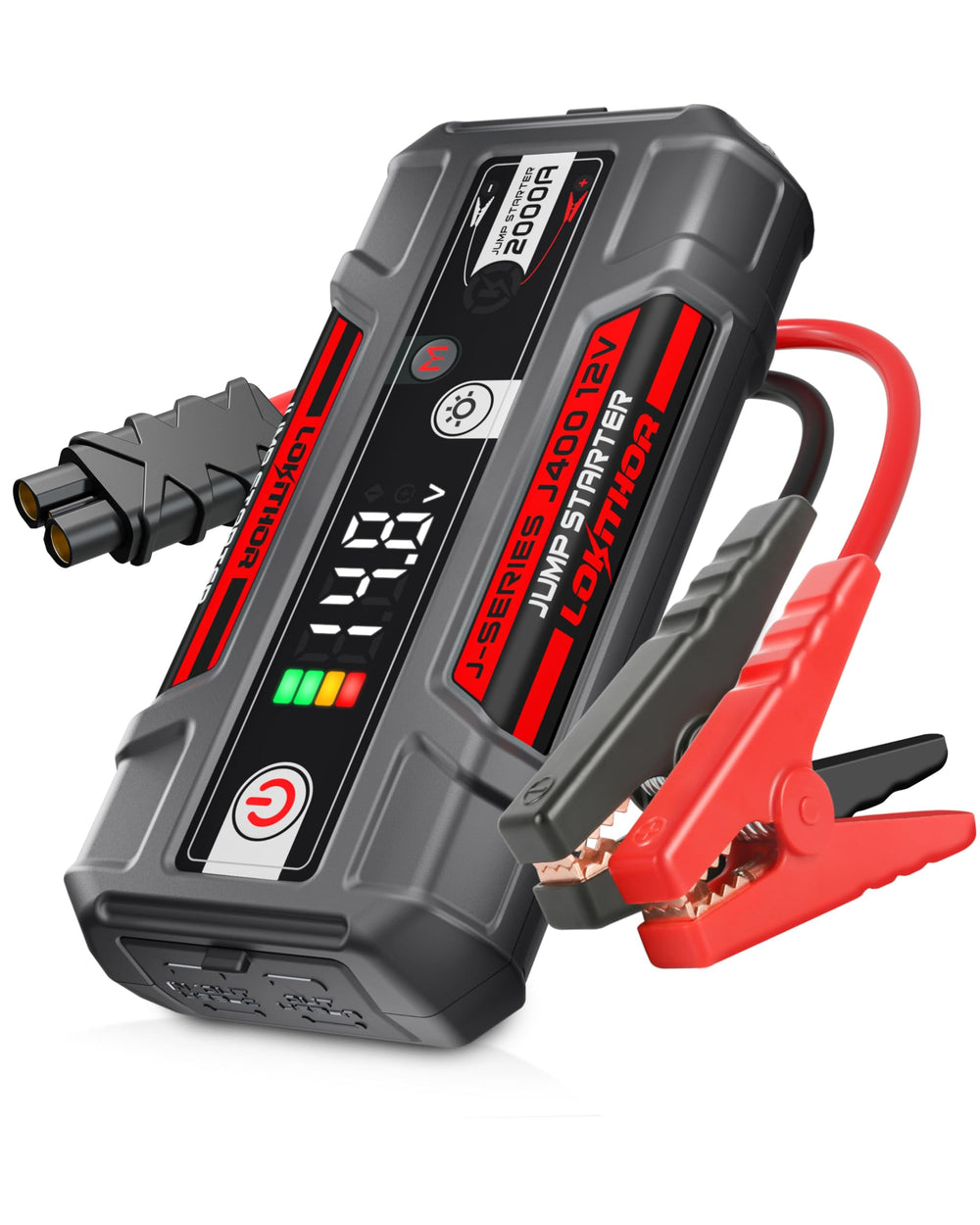 LOKITHOR J400 frontal mostrando diseño robusto y conexión segura