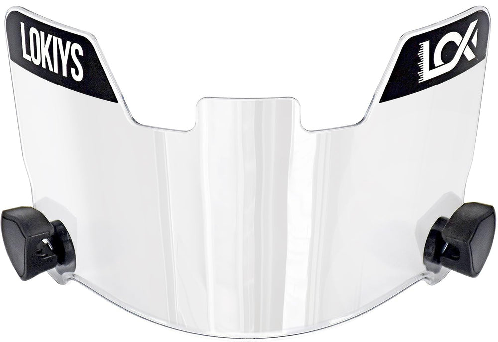 LOKIYS visera frontal mostrando transparencia y protección ocular