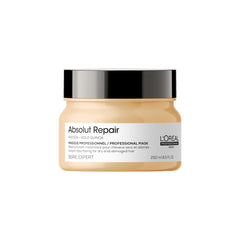 L'Oréal Professionnel Paris frasco Absolut Repair Mask vista frontal, presentación profesional y clara