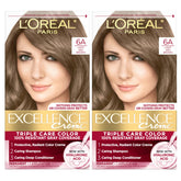 L'Oreal Paris frente del kit Excellence Crème mostrando empaque y beneficios