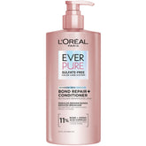 L'Oreal Paris frontal del envase Bond Repair acondicionador mostrando diseño y beneficio