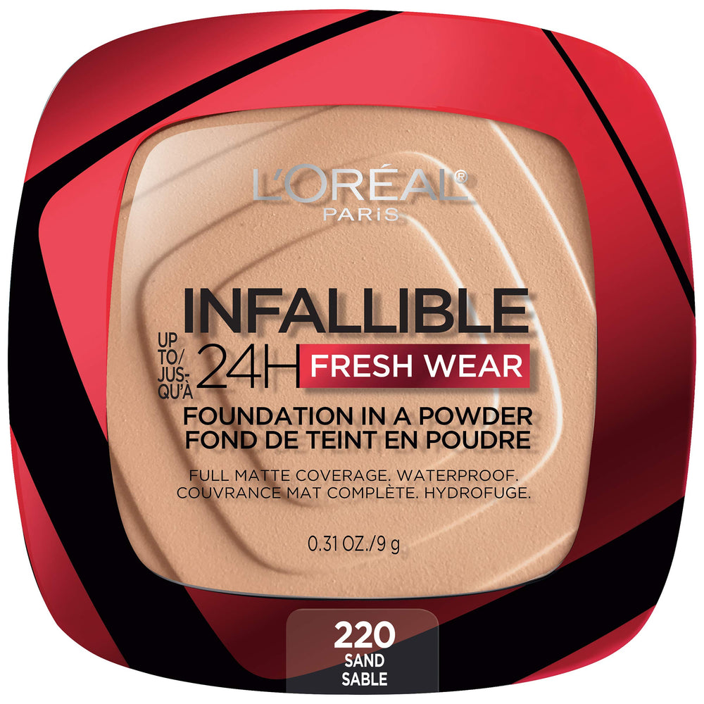 L'Oreal Paris envase frontal del polvo Infallible con acabado mate y cobertura duradera