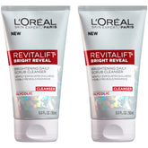 L'Oreal Paris frente del limpiador mostrando diseño y beneficio luminosidad
