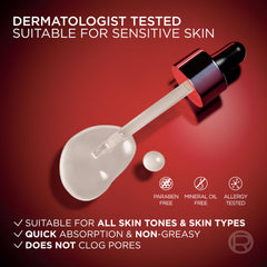 L'Oreal Paris aplicación del suero en rostro, ayuda a mejorar la luminosidad