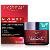 L'Oreal Paris frente del envase Revitalift mostrando diseño y tamaño