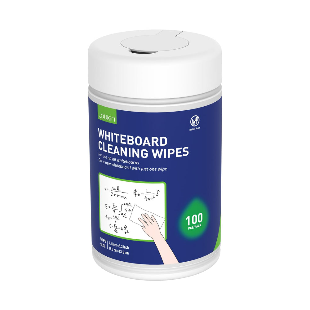 loukin bote frontal mostrando marca y 100 toallitas, limpieza rápida