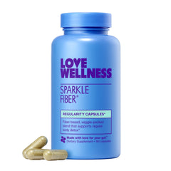 Love Wellness frasco frontal del producto mostrando 90 cápsulas y beneficios