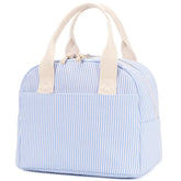 LOVELYWIND bolsa frente azul rayas, estilo y capacidad visible