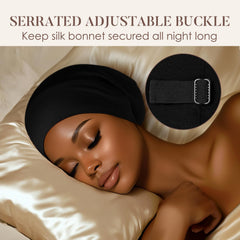 LULUSILK persona durmiendo con gorro mantiene rizos definidos