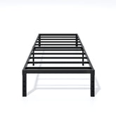 LUMUNANCE vista frontal de la cama metálica, base estable y estética