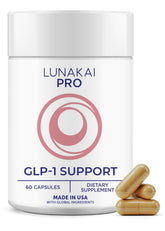 Lunakai frasco frontal mostrando 60 cápsulas y diseño claro