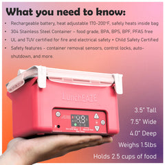 LunchEAZE contenedor de acero 304 de 600mL, seguro y sin BPA