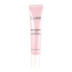 LUXE primer frente del envase mostrando diseño y beneficio de perfección