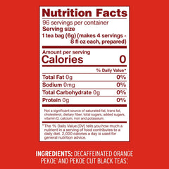 Luzianne comparación de tamaño junto a un vaso para referencia práctica