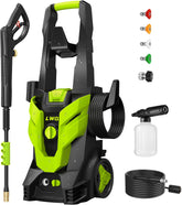LWQ pressure washer front view showing compact design and portability benefit